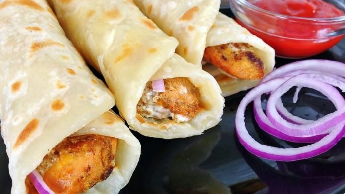 Chicken Paratha Roll Recipe